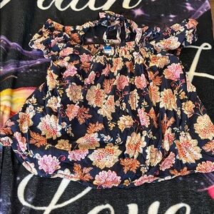 Old Navy Navy Blue Floral Top